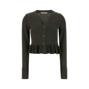 Cecilie Bahnsen Women Dark Green Cotton Blend Prisca Cardigan